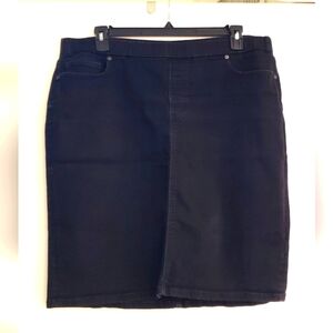 Plus Size Pencil Denim Skirt